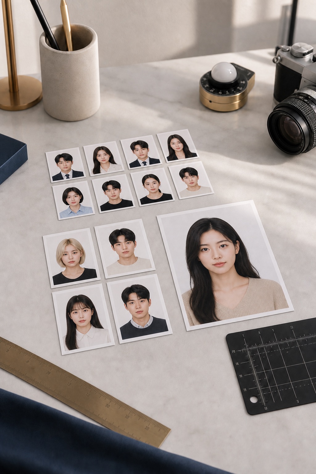 IDify 모바일 사진 보정 앱 화면